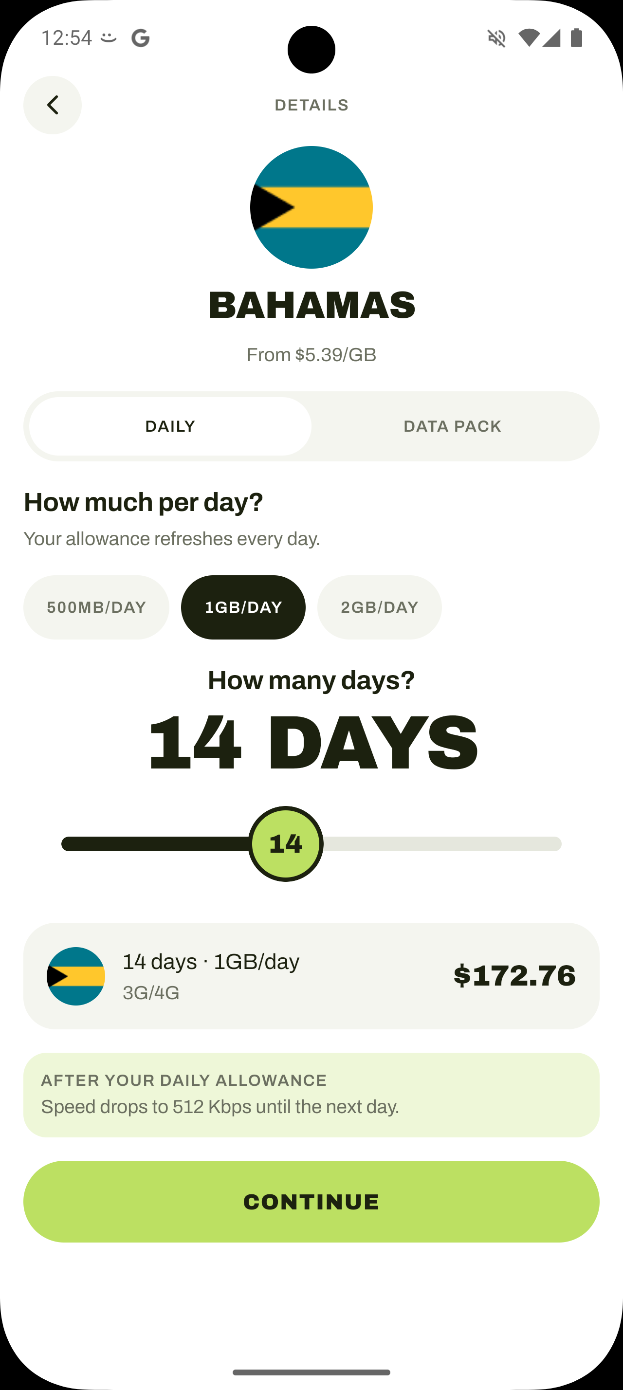 Clear Roam — daily plan builder with a day slider